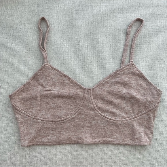 ZARA Super Soft Pink Bra Top Size Large - Picture 1 of 2